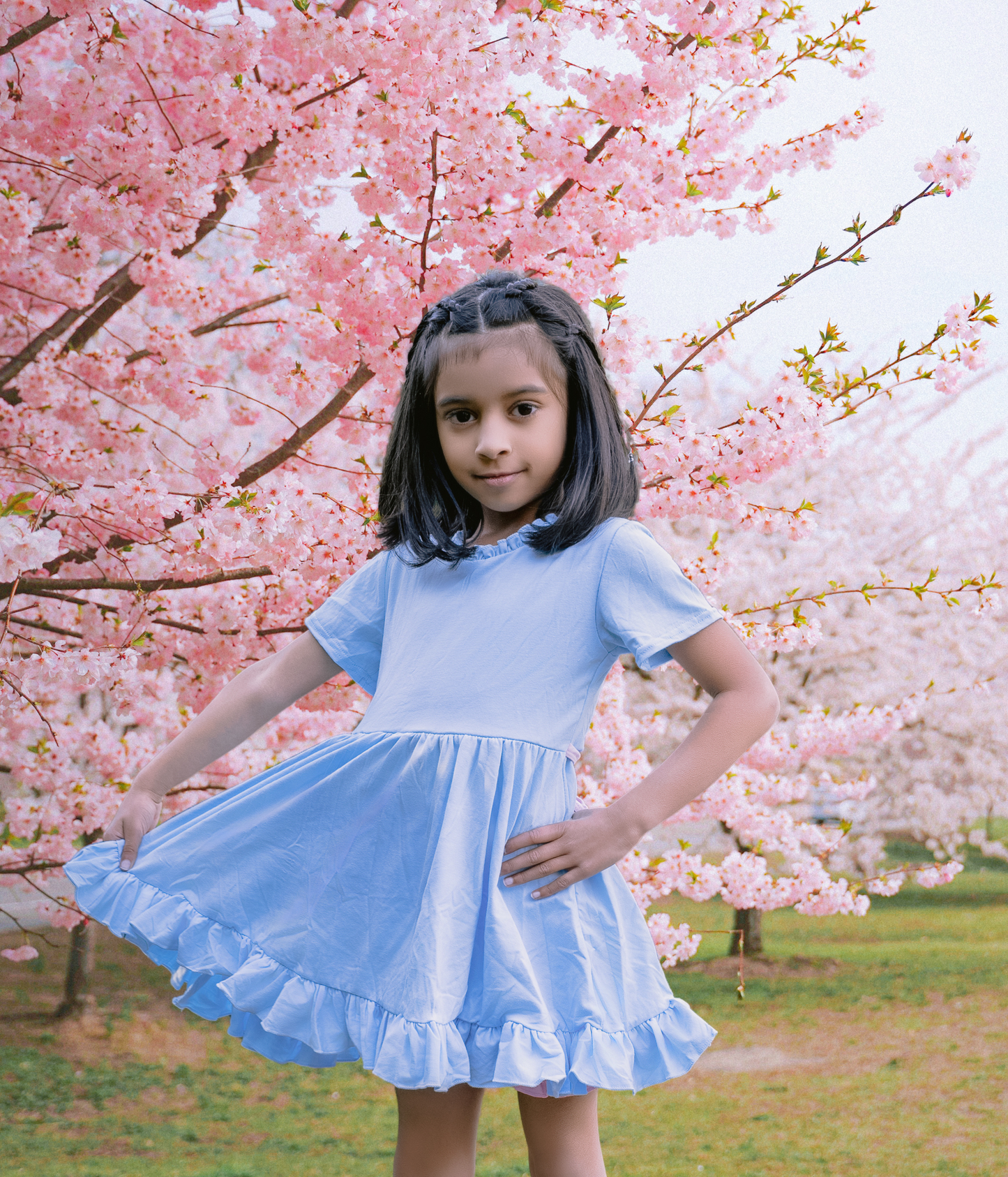 Spring Pastel Colored Twirl Dress