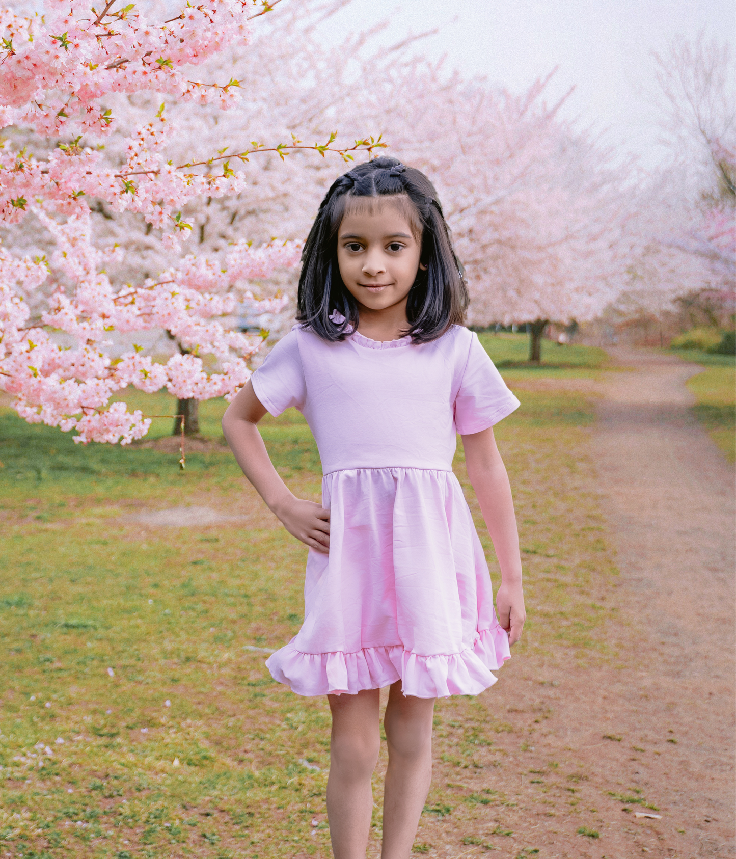 Spring Pastel Colored Twirl Dress