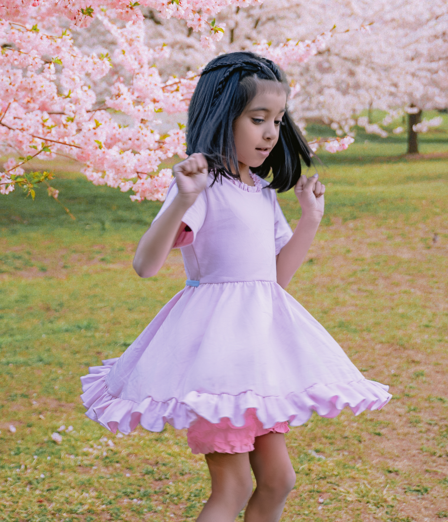 Spring Pastel Colored Twirl Dress