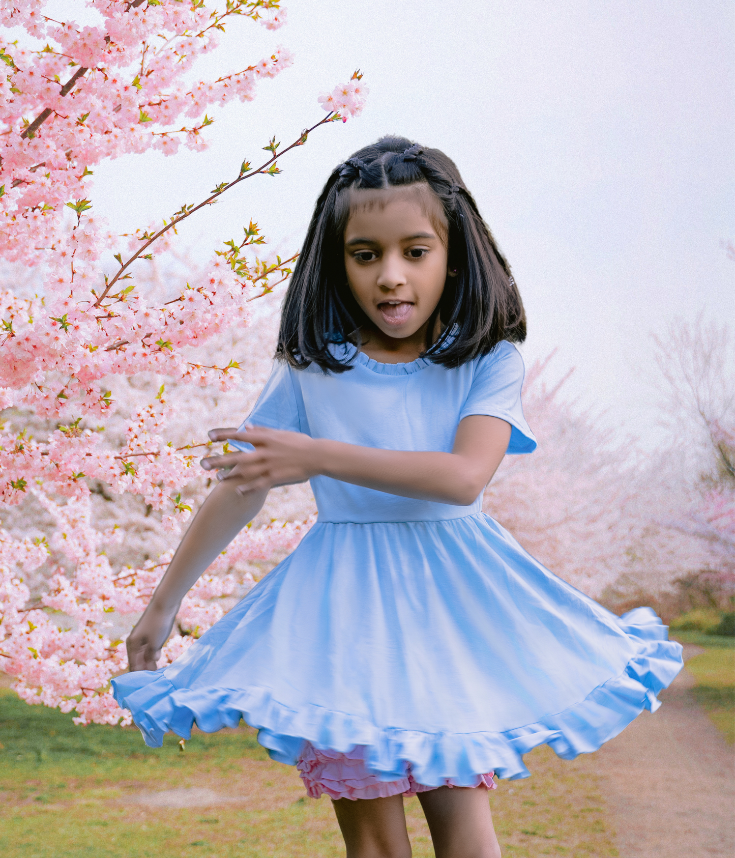 Spring Pastel Colored Twirl Dress