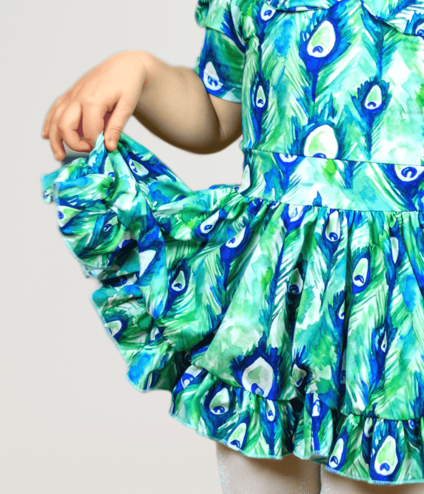 Peacock Feather Twirl Dress