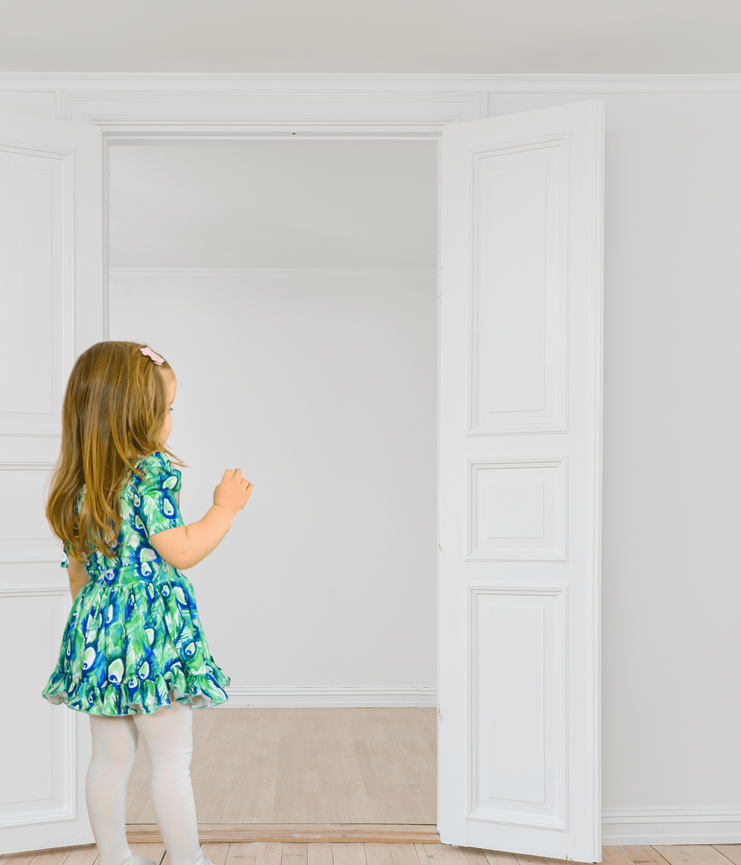 Peacock Feather Twirl Dress