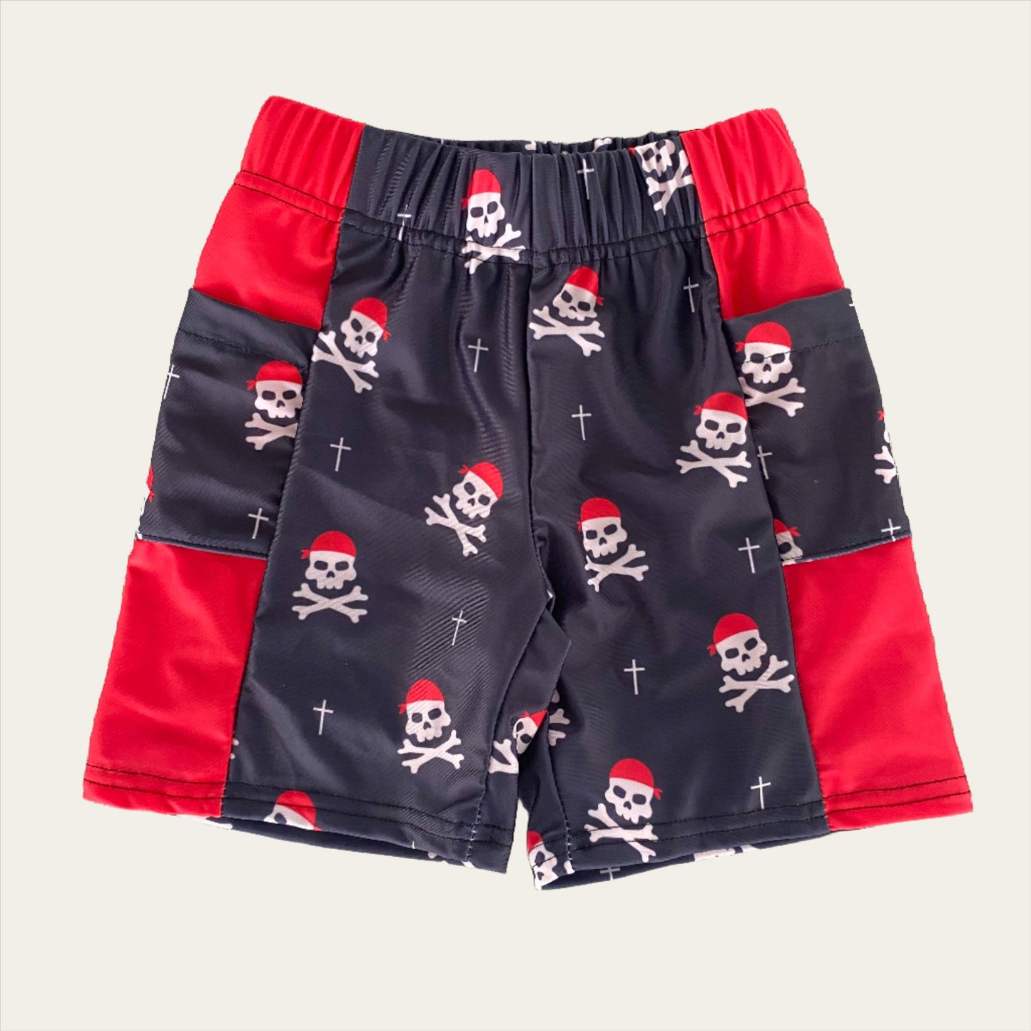 Boys Pirate swim knee length shorts