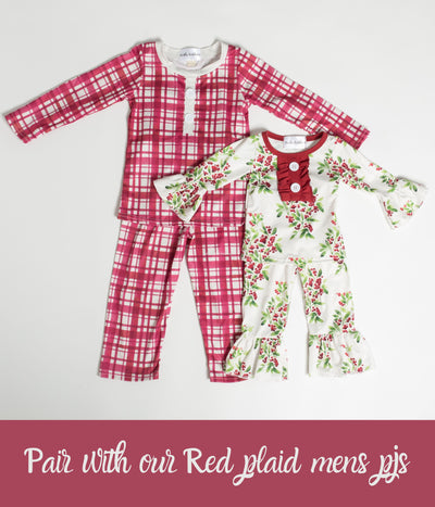 Christmas floral pajamas